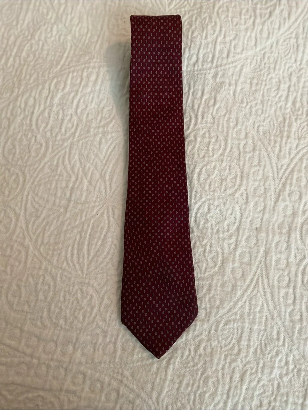 Vintage Chaps Ralph Lauren 100% Silk Burgundy Paisley Print Neck Tie Men’s Class